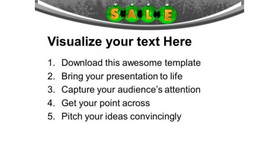 Illustration Of Sale Using Christmas Balls PowerPoint Templates Ppt Backgrounds For Slides 1212