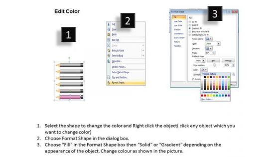 Illustration Of Six Stages Horizontal Pencils Ppt Business Plan PowerPoint Slides