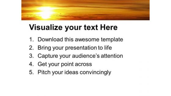 Illustration Of Sunset Beauty PowerPoint Templates Ppt Backgrounds For Slides 0213