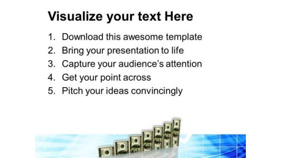 Illustration Of Us Dollar Rising Graph PowerPoint Templates Ppt Backgrounds For Slides 0113