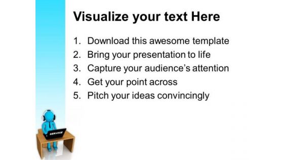 Illustration Of Working In Call Center PowerPoint Templates Ppt Backgrounds For Slides 0713