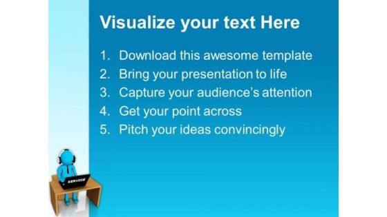 Illustration Of Working In Call Center PowerPoint Templates Ppt Backgrounds For Slides 0713