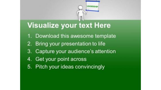 Image Of 3d Man With Leadership PowerPoint Templates Ppt Backgrounds For Slides 0713