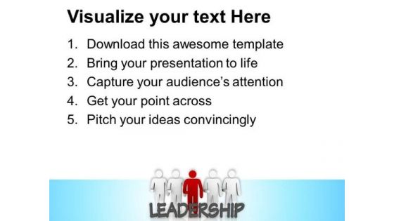 Image Of 3d Team With Leader PowerPoint Templates Ppt Backgrounds For Slides 0713