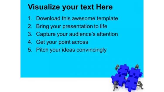 Image Of 3d Team With Puzzle PowerPoint Templates Ppt Backgrounds For Slides 0813