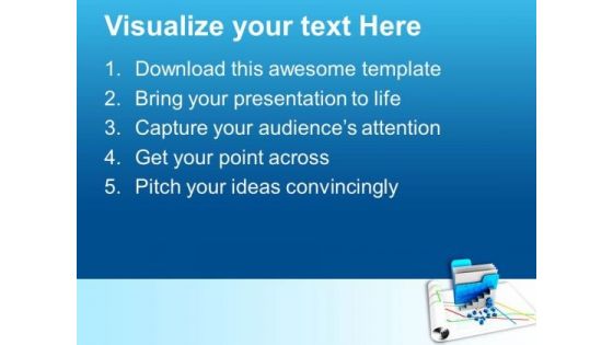 Image Of Bar Graph With Folder PowerPoint Templates Ppt Backgrounds For Slides 0713