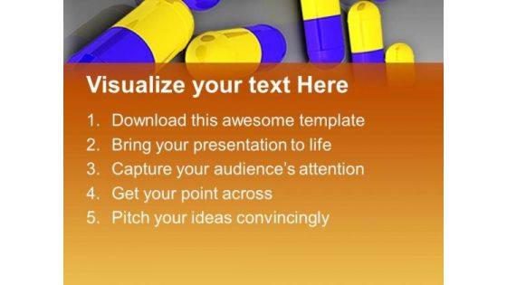 Image Of Blue And Yellow Capsules PowerPoint Templates Ppt Backgrounds For Slides 0713