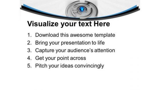 Image Of Blue Ball In Labyrinth PowerPoint Templates Ppt Backgrounds For Slides 0213
