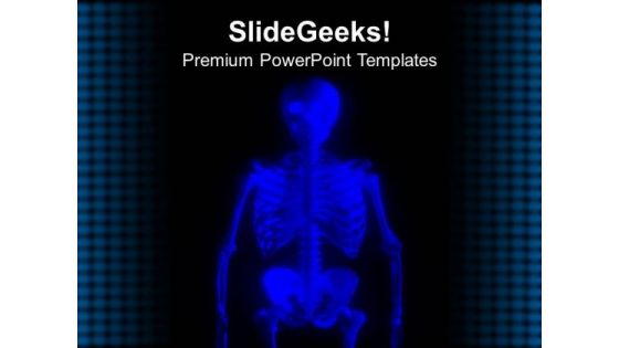 Image Of Blue Human Skeleton PowerPoint Templates Ppt Backgrounds For Slides 0713