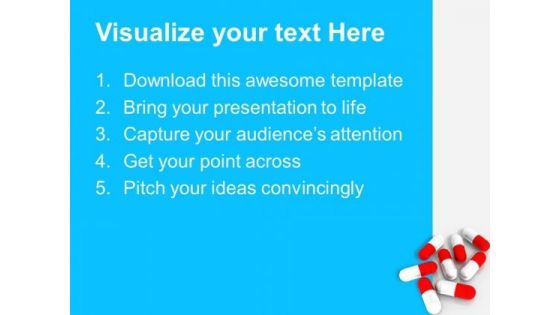 Image Of Capsules Over Blue Background PowerPoint Templates Ppt Backgrounds For Slides 0713
