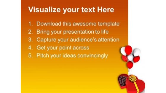 Image Of Chocolate Box With Balloons PowerPoint Templates Ppt Backgrounds For Slides 0713