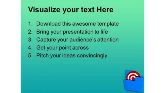Image Of Folder With Target PowerPoint Templates Ppt Backgrounds For Slides 0713