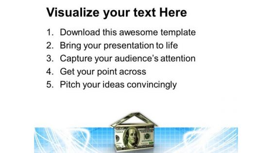 Image Of House Made Of Money Success PowerPoint Templates Ppt Backgrounds For Slides 1212