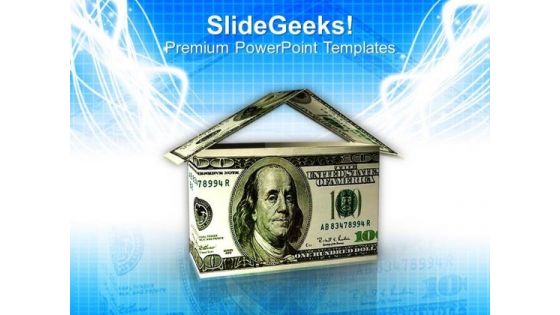 Image Of House Made Of Money Success PowerPoint Templates Ppt Backgrounds For Slides 1212