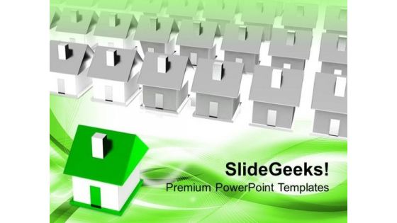 Image Of House With Yard Teamwork PowerPoint Templates Ppt Backgrounds For Slides 0213
