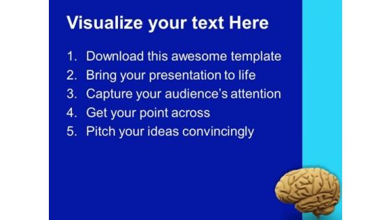 Image Of Human Brain Medical PowerPoint Templates Ppt Backgrounds For Slides 0713