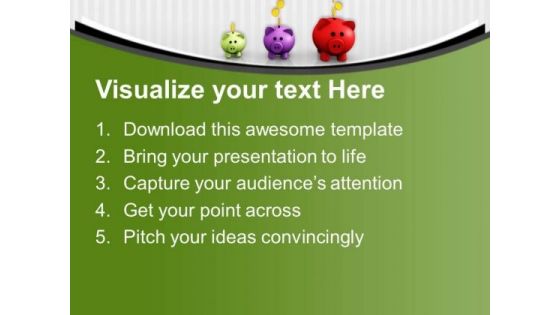 Image Of Increasing Piggy Banks PowerPoint Templates Ppt Backgrounds For Slides 0213