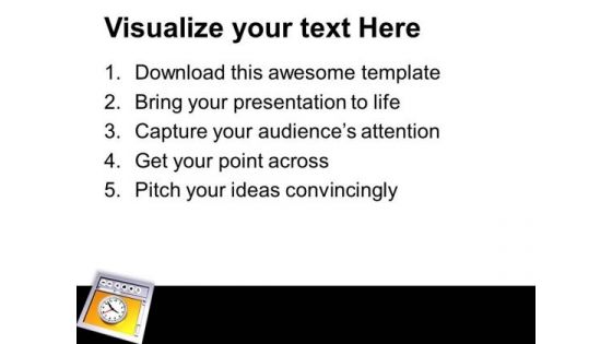 Image Of Internet Browser And Clock PowerPoint Templates Ppt Backgrounds For Slides 0113