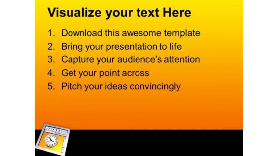 Image Of Internet Browser And Clock PowerPoint Templates Ppt Backgrounds For Slides 0113