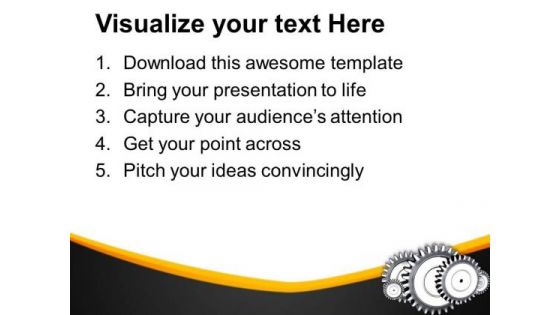 Image Of Metal Gears PowerPoint Templates Ppt Backgrounds For Slides 0713