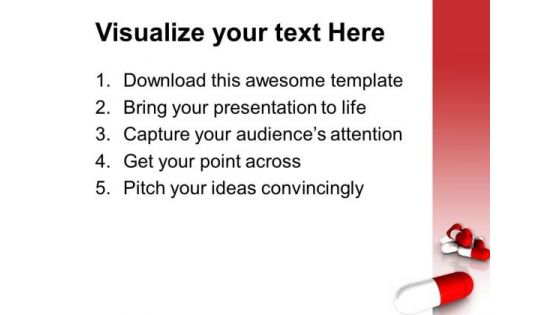 Image Of Red And White Capsules PowerPoint Templates Ppt Backgrounds For Slides 0713