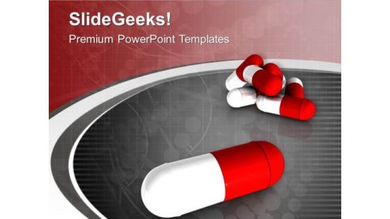 Image Of Red And White Capsules PowerPoint Templates Ppt Backgrounds For Slides 0713