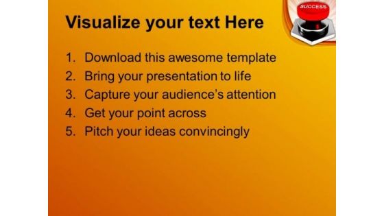 Image Of Red Success Button PowerPoint Templates Ppt Backgrounds For Slides 0113