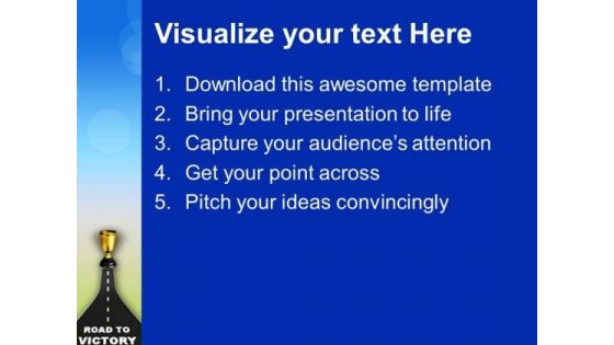 Image Of Road To Victory PowerPoint Templates Ppt Backgrounds For Slides 0213