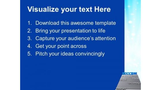 Image Of Stairway To Success PowerPoint Templates Ppt Backgrounds For Slides 0213