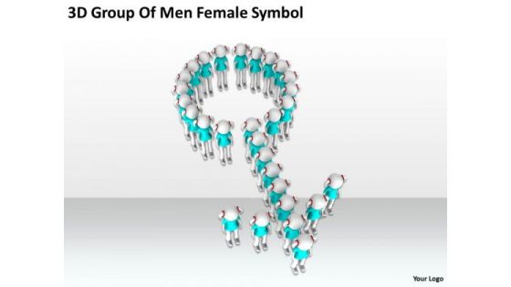 Images Of Business People 3d Group Men Female Symbol PowerPoint Slides