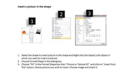 Images Of Business People 3d Man Holding Globe And Laptop PowerPoint Slides