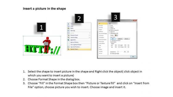Images Of Business People 3d Man On Green Http Server PowerPoint Slides