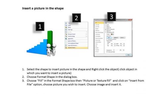 Images Of Business People 3d Men With Bar Graph Making Effort PowerPoint Templates