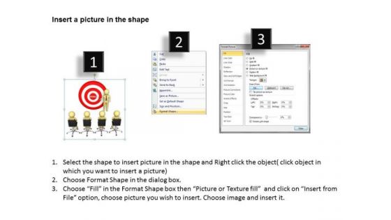 Images Of Business People 3d Men With Target And Word Goal Expressing PowerPoint Templates