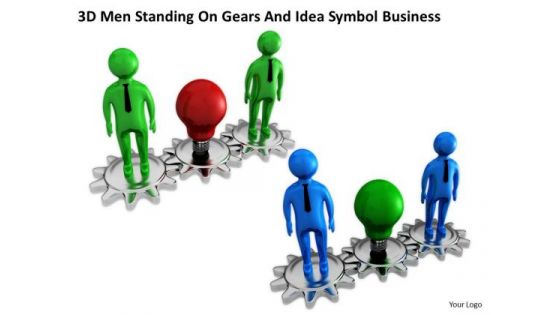 Images Of Business People And Idea Symbol Free PowerPoint Templates Slides