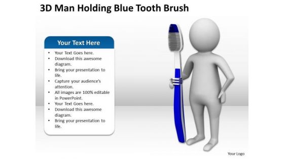 Images Of Business People Holding Blue Tooth Brush PowerPoint Templates Ppt Backgrounds For Slides