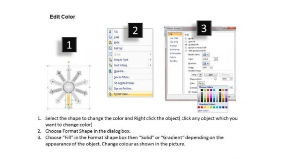 Imitation Of Diverging 10 Stages Development Process Gear Diagram PowerPoint Slides