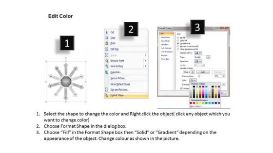 Imitation Of Diverging 10 Stages Development Process Ppt Cycle Motion PowerPoint Slides