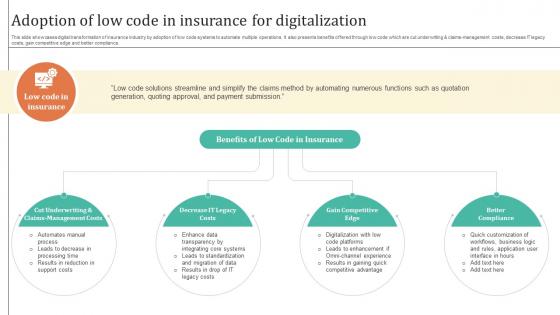 Improving Customer Satisfaction Adoption Of Low Code In Insurance For Digitalization Improving Customer Satisfaction Adoption Of Low Code In Insurance For Digitalization