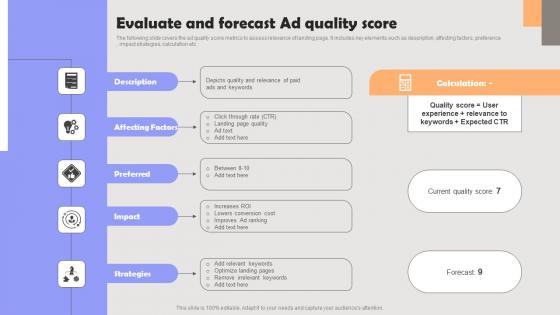 Improving PPC Campaign Results Evaluate And Forecast Ad Quality Score Microsoft Pdf