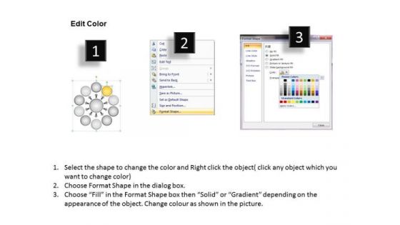 In Business PowerPoint Templates Free Download Process Radial Diagram Slides