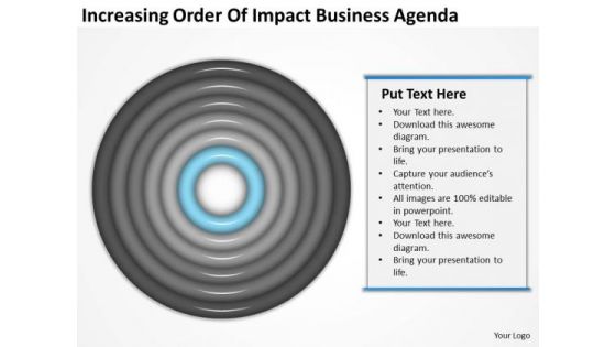 Increasing Order Of Impact Business Agenda Plan Layouts PowerPoint Templates