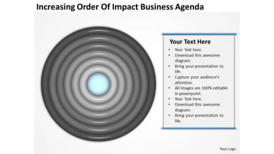 Increasing Order Of Impact Business Agenda Ppt Examples Plans PowerPoint Slides