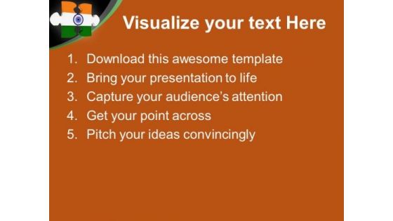 Indian Jigsaw Puzzle PowerPoint Templates Ppt Backgrounds For Slides 0113