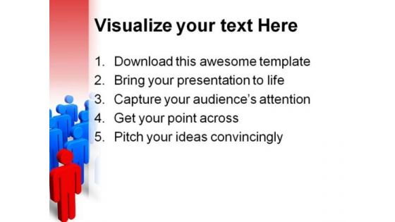 Individuality Concept Leadership PowerPoint Themes And PowerPoint Slides 0411