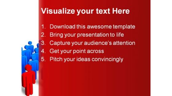 Individuality Concept Leadership PowerPoint Themes And PowerPoint Slides 0411