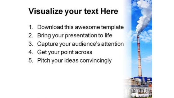 Industrial Pollution Enviornment PowerPoint Template 0810