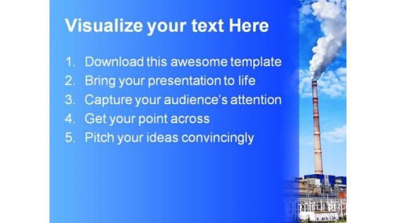 Industrial Pollution Enviornment PowerPoint Template 0810