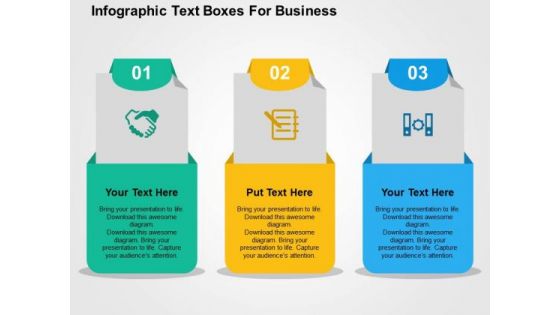 Infographic Text Boxes For Business PowerPoint Templates