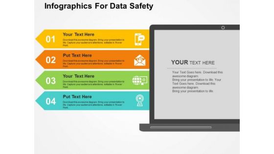 Infographics For Data Safety PowerPoint Templates